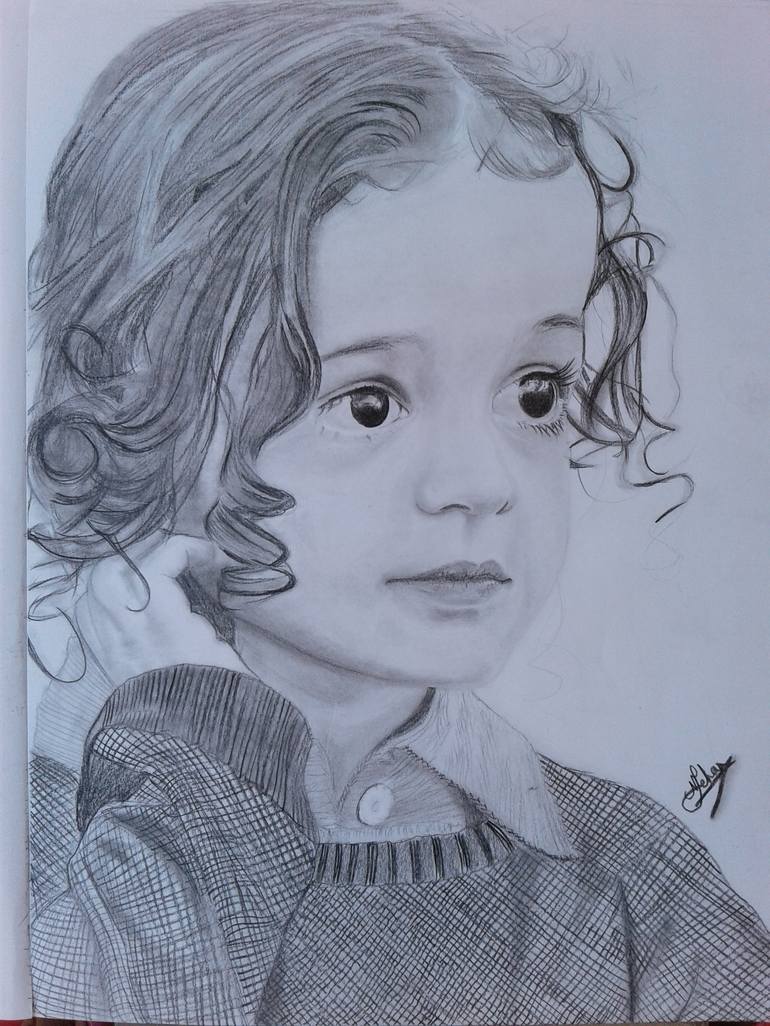 Innocent Childood Sketch Drawing by Neha Mahobiya Saatchi Art