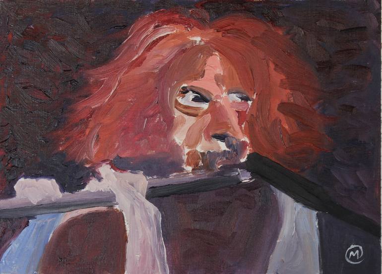 The flute player Painting by mike crockett Saatchi Art