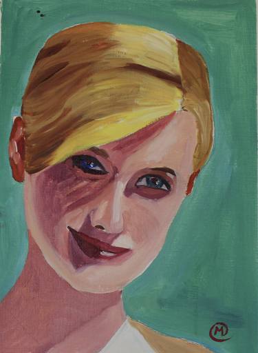 Original Portrait Painting by mike crockett