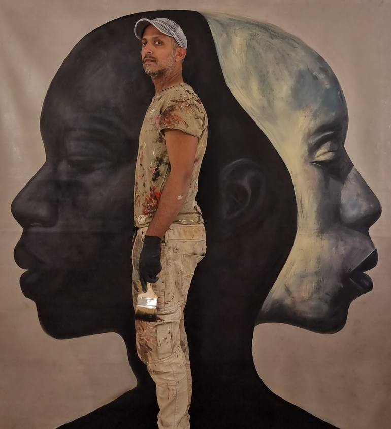 Original Figurative People Painting by Shai Yossef