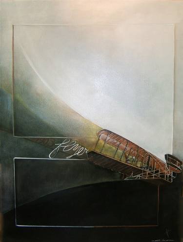 Original Documentary Aeroplane Paintings by Edith CHAUVET-SIMON