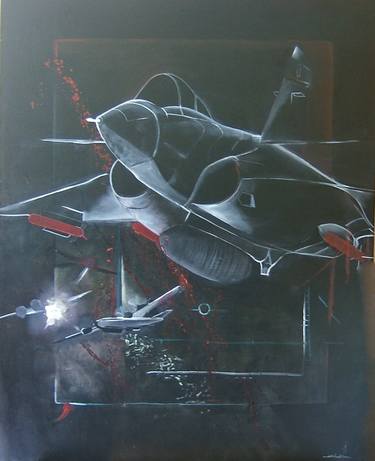 Original Documentary Airplane Paintings by Edith CHAUVET-SIMON
