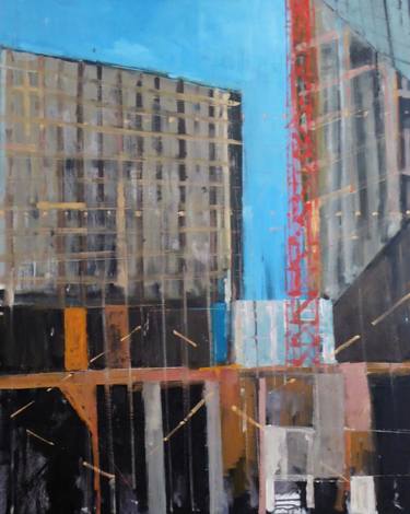 Original Abstract Architecture Paintings by rebecca hathaway