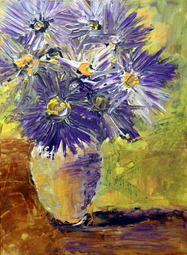 Original Expressionism Floral Paintings by Marie Steffin