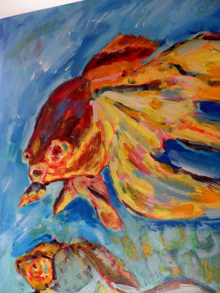 Original Expressionism Animal Painting by Marie Steffin