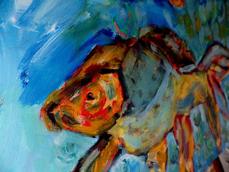 Original Expressionism Animal Painting by Marie Steffin