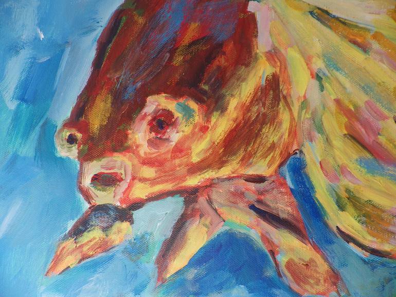 Original Expressionism Animal Painting by Marie Steffin