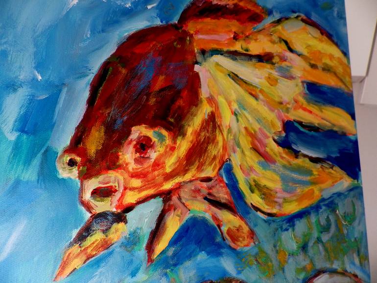 Original Expressionism Animal Painting by Marie Steffin