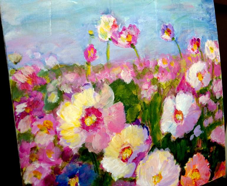 Original Impressionism Floral Painting by Marie Steffin