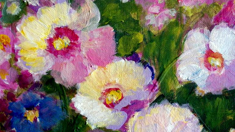 Original Impressionism Floral Painting by Marie Steffin