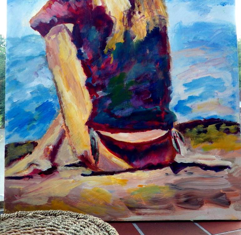 Original Impressionism Women Painting by Marie Steffin