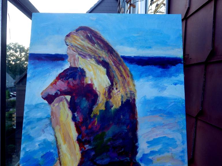 Original Impressionism Women Painting by Marie Steffin