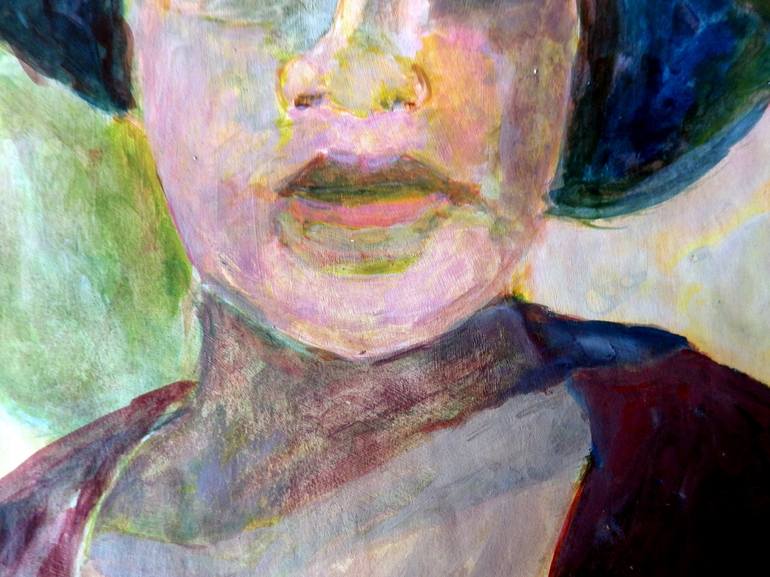 Original Impressionism People Painting by Marie Steffin