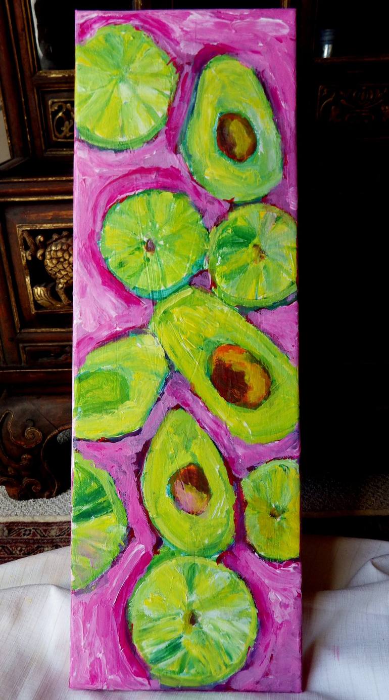 Original Abstract Expressionism Food Painting by Marie Steffin