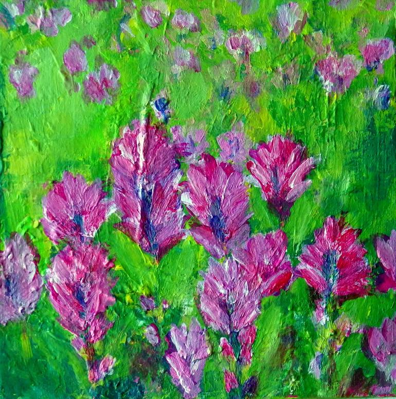 Original Abstract Expressionism Botanic Painting by Marie Steffin