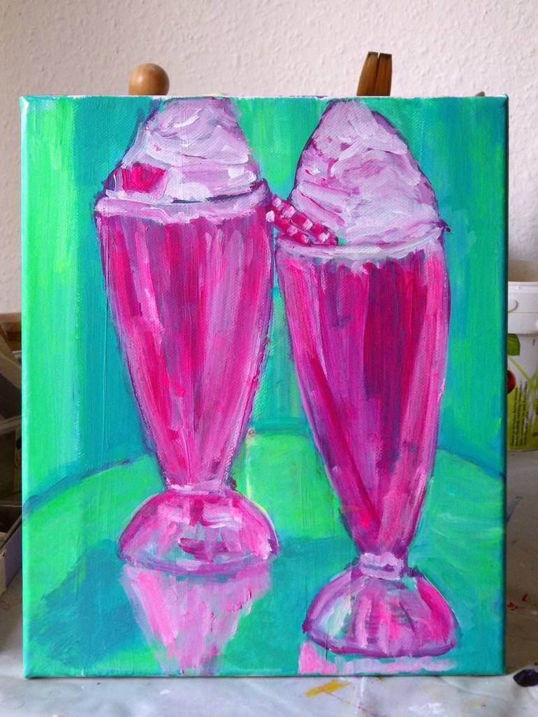 Original Abstract Expressionism Food & Drink Painting by Marie Steffin