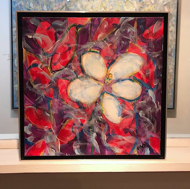 Original Abstract Expressionism Floral Painting by Jim Otrembiak