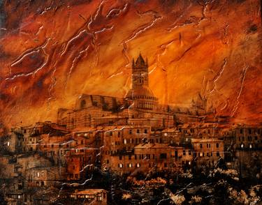 Original Conceptual Cities Mixed Media by Kevin Rolly