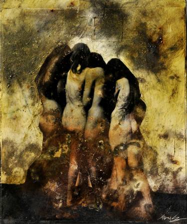 Original Nude Mixed Media by Kevin Rolly