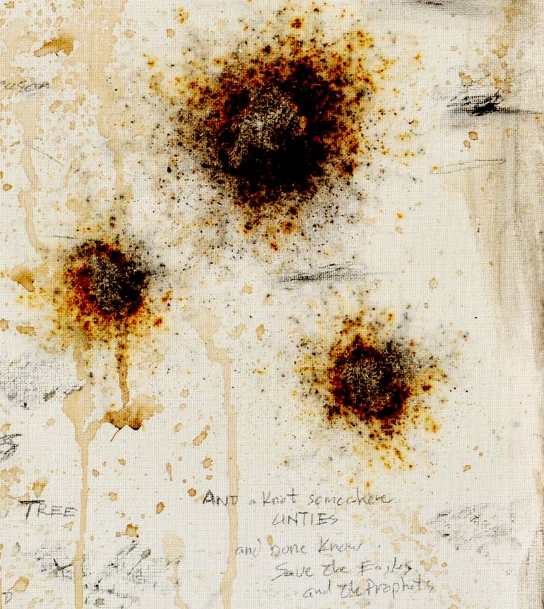 Original Abstract Expressionism Language Mixed Media by Kevin Rolly