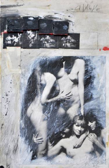 Original Figurative Women Mixed Media by Kevin Rolly