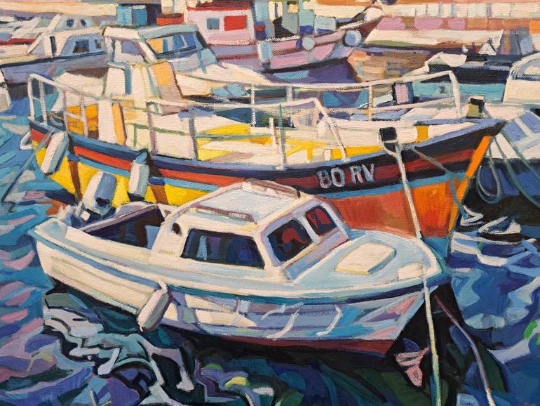 Original Impressionism Seascape Painting by Maja ĐOkić Mihajlović