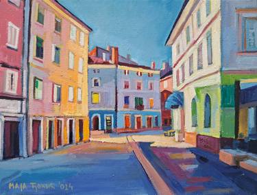 Original Fauvism Cities Paintings by Maja Đokić Mihajlović