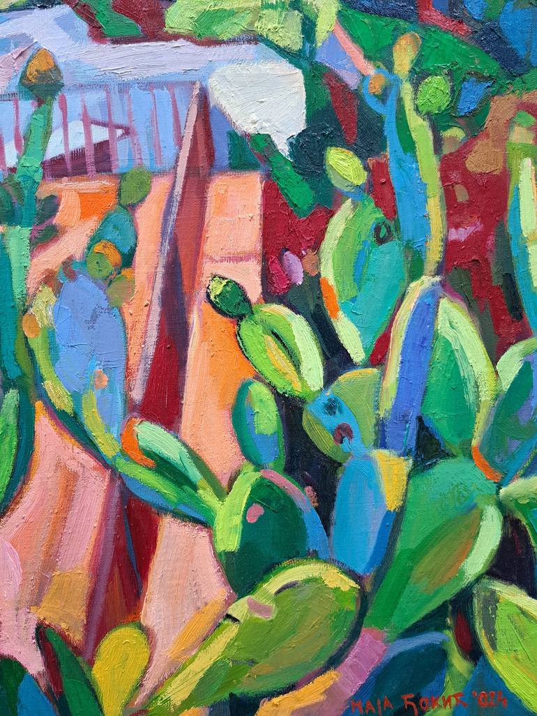 Original Fauvism Cities Painting by Maja Đokić Mihajlović