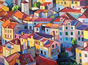 Original Contemporary Architecture Paintings by Maja Đokić Mihajlović