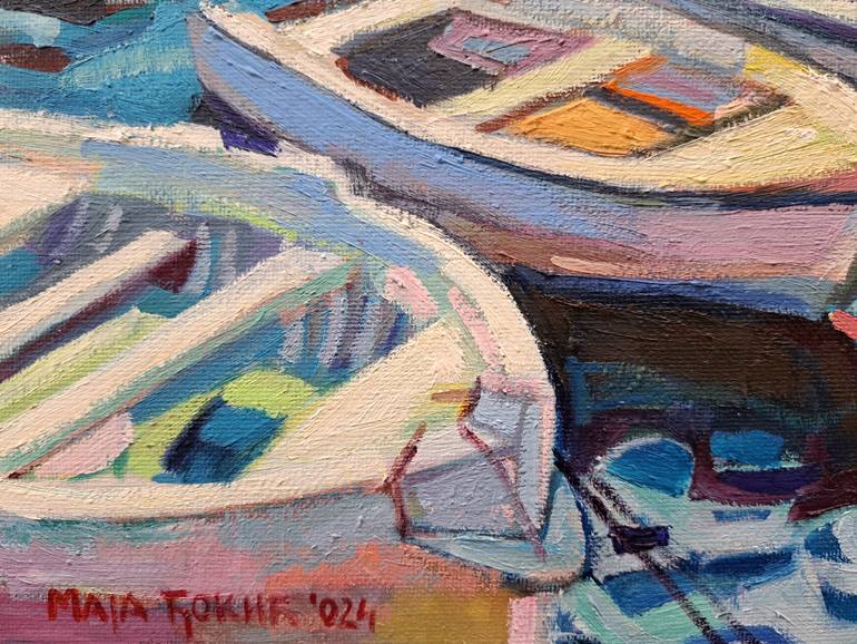 Original Figurative Boat Painting by Maja ĐOkić Mihajlović