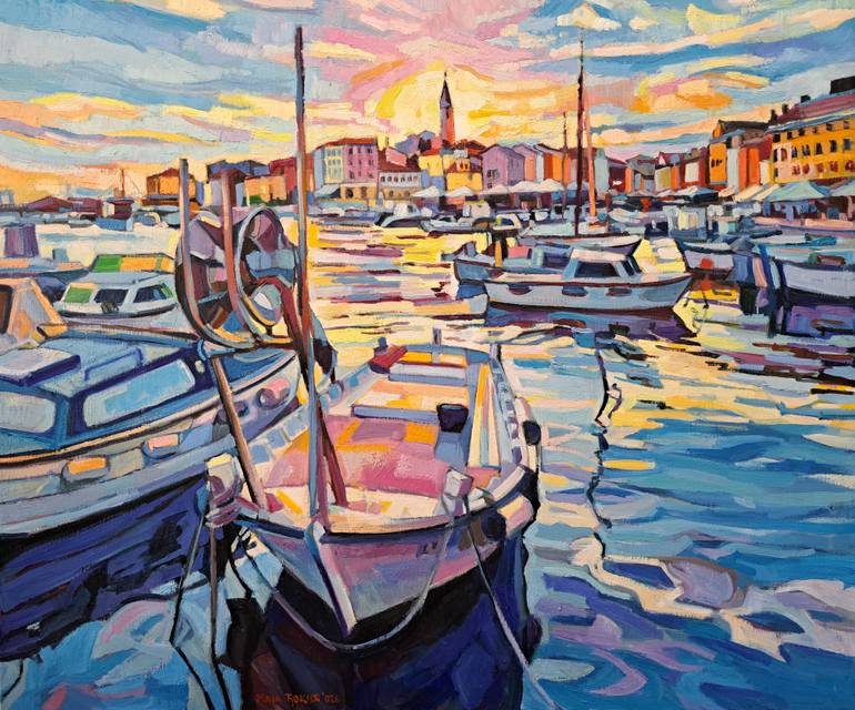 Original Seascape Painting by Maja Dokic Mihajlovic | Figurative Art on Linen | Catch the sun
