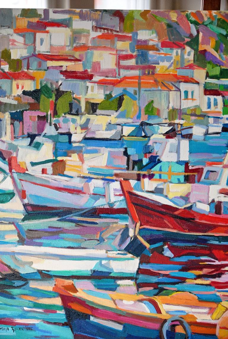 Original Boat Painting by Maja Đokić Mihajlović