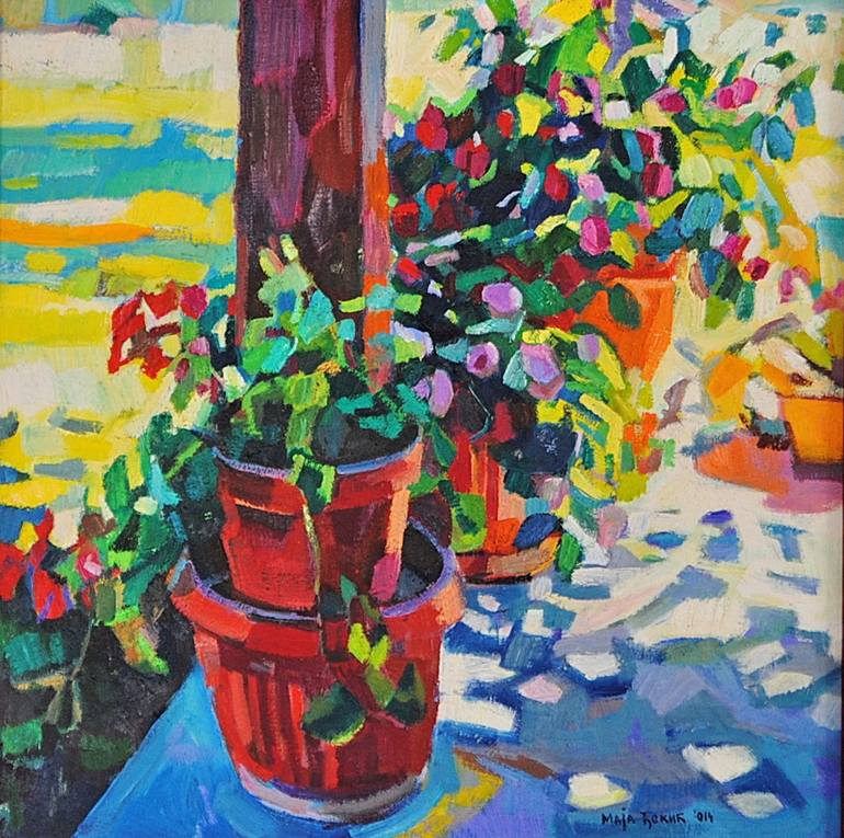 Original Fine Art Floral Paintings by Maja ĐOkić Mihajlović