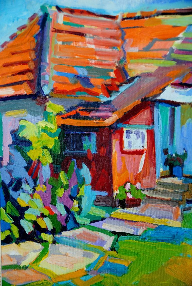 Original Figurative Rural life Painting by Maja Đokić Mihajlović