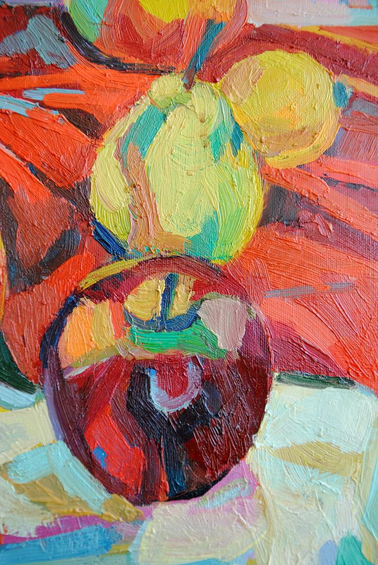 Original Abstract Expressionism Still Life Painting by Maja ĐOkić Mihajlović