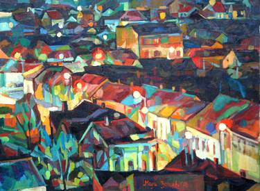 Print of Abstract Expressionism Cities Paintings by Maja Đokić Mihajlović