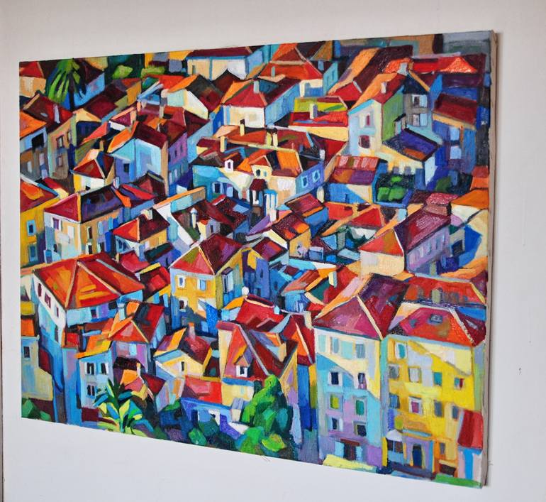 Original Figurative Cities Painting by Maja ĐOkić Mihajlović