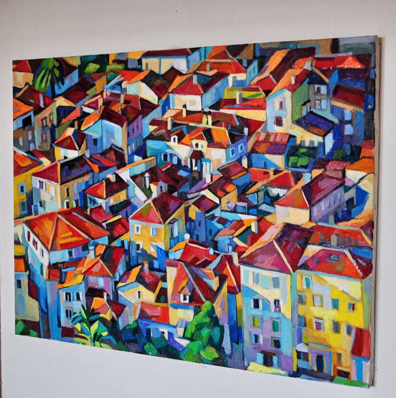 Original Figurative Cities Painting by Maja ĐOkić Mihajlović