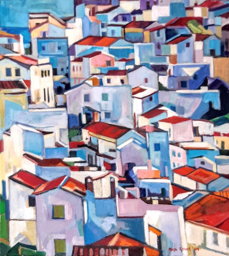 Original Figurative Architecture Painting by Maja Djokic