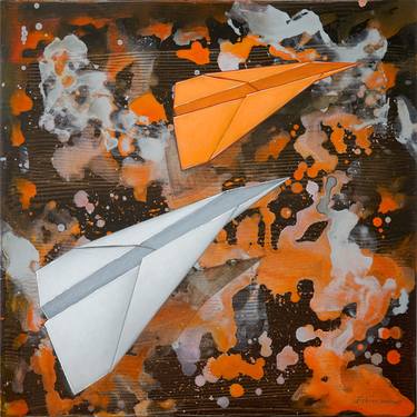 Original Figurative Aeroplane Paintings by Uwe Fehrmann