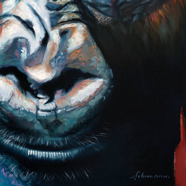 Original Figurative Animal Painting by Uwe Fehrmann