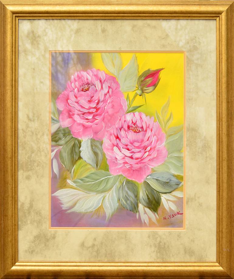 Original Expressionism Floral Paintings by Younsuk Noh