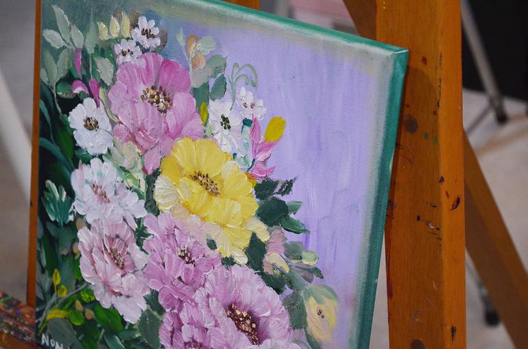 Original Impressionism Floral Painting by Younsuk Noh