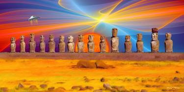 Easter Island Alien Monumental Statues - Limited Edition 1 of 10 thumb