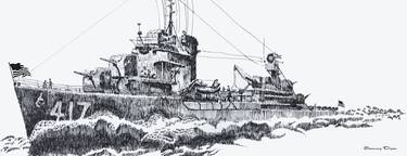 Original Conceptual Boat Printmaking by Sammy Dijan