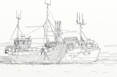 Print of Boat Drawings by Silvia Gaudenzi