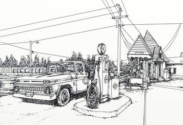 Print of Automobile Drawings by Silvia Gaudenzi