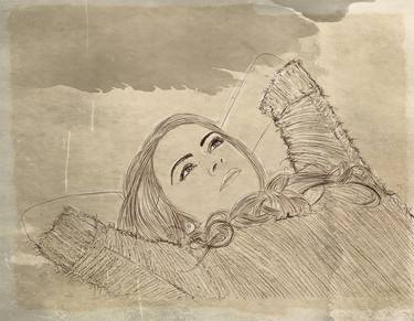 Original Abstract Expressionism Women Drawings by Silvia Gaudenzi