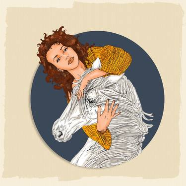 woman and horse thumb