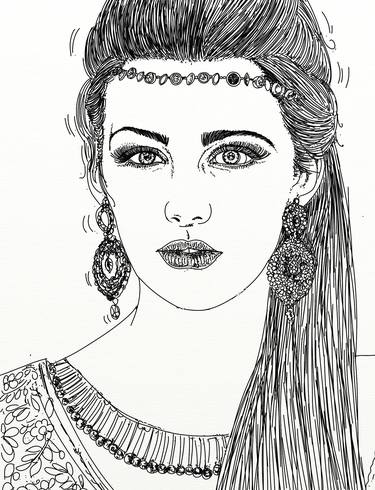 Original Illustration Portrait Drawings by Silvia Gaudenzi